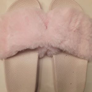 Pink Fur Slides